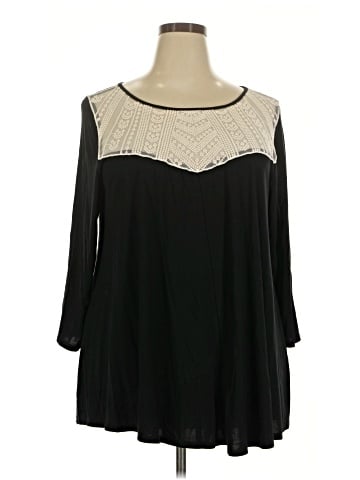 Green Envelope 3/4 Sleeve Top (view 1)