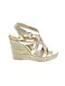 MICHAEL Michael Kors 100% Leather Metallic Gold Wedges Size 6 - photo 1