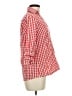 Assorted Brands 100% Cotton Checkered-gingham Red 3/4 Sleeve Button-Down Shirt Size M - photo 4
