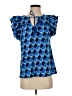 Joy Joy 100% Viscose Blue Short Sleeve Blouse Size S - photo 1