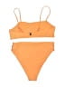 Unbranded Solid Orange Two Piece Swimsuit Size M - photo 2