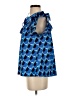 Joy Joy 100% Viscose Blue Short Sleeve Blouse Size S - photo 5