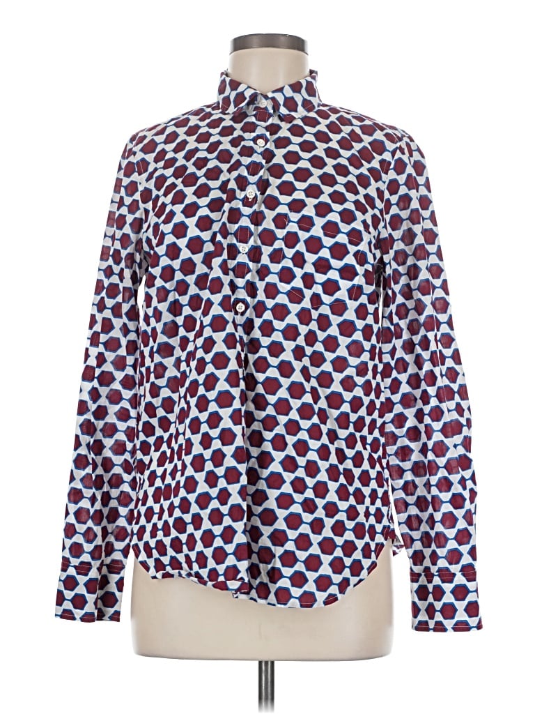 Pre-owned Jcrew Long Sleeve Blouse In Purple