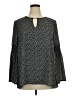 MICHAEL Michael Kors 100% Polyester Black Long Sleeve Blouse Size XL - photo 1