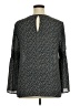 MICHAEL Michael Kors 100% Polyester Black Long Sleeve Blouse Size XL - photo 2