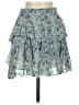 LoveShackFancy 100% Viscose Floral Blue Casual Skirt Size S - photo 1