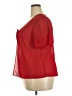Studio I 100% Polyester Red Short Sleeve Blouse Size 18W - photo 5