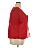 Studio I 100% Polyester Red Short Sleeve Blouse Size 18W - photo 4
