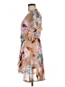 Pink Lily 100% Polyester Floral Tan Cocktail Dress Size M (estimated) - photo 5
