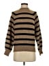 MNG Stripes Brown Turtleneck Sweater Size XS - photo 1