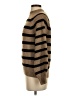 MNG Stripes Brown Turtleneck Sweater Size XS - photo 5