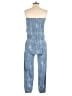 Juniper Blu Chevron-herringbone Blue Jumpsuit Size XS - photo 2