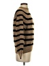 MNG Stripes Brown Turtleneck Sweater Size XS - photo 4