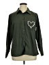 Ashley Stewart Hearts Green Long Sleeve Button-Down Shirt Size 14 Plus - photo 1