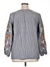 Talbots 100% Cotton Gray Long Sleeve Blouse Size XL - photo 2
