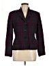 Casual Corner Plaid Burgundy Blazer Size 8 - photo 1
