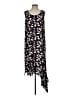Anne Klein 100% Polyester Print Black Cocktail Dress Size L - photo 1