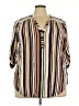 Torrid Stripes Ivory 3/4 Sleeve Blouse Size 3X Plus (3) - photo 1