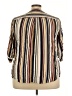 Torrid Stripes Ivory 3/4 Sleeve Blouse Size 3X Plus (3) - photo 2
