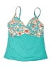 Lands' End Floral Teal Swimsuit Top Size 12 - photo 1