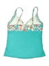 Lands' End Floral Teal Swimsuit Top Size 12 - photo 2