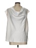 DKNY 100% Polyester White Sleeveless Blouse Size L - photo 1