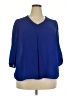 Brixon Ivy 100% Polyester Blue 3/4 Sleeve Blouse Size 2X - photo 1