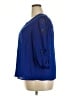 Brixon Ivy 100% Polyester Blue 3/4 Sleeve Blouse Size 2X - photo 5