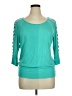 Iz Byer Teal 3/4 Sleeve Top Size XL - photo 1