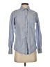 Lola River Chevron-herringbone Blue Long Sleeve Button-Down Shirt Size S - photo 1