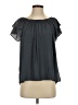 Ann Taylor LOFT 100% Polyester Gray Short Sleeve Blouse Size S - photo 1
