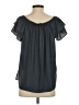 Ann Taylor LOFT 100% Polyester Gray Short Sleeve Blouse Size S - photo 2