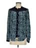 Moulinette Soeurs 100% Silk Floral Teal Long Sleeve Silk Top Size 0 - photo 1