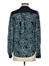 Moulinette Soeurs 100% Silk Floral Teal Long Sleeve Silk Top Size 0 - photo 2