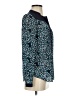 Moulinette Soeurs 100% Silk Floral Teal Long Sleeve Silk Top Size 0 - photo 4