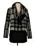 Badgley Mischka Plaid Gray Coat Size S - photo 1