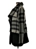 Badgley Mischka Plaid Gray Coat Size S - photo 5