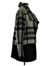 Badgley Mischka Plaid Gray Coat Size S - photo 4
