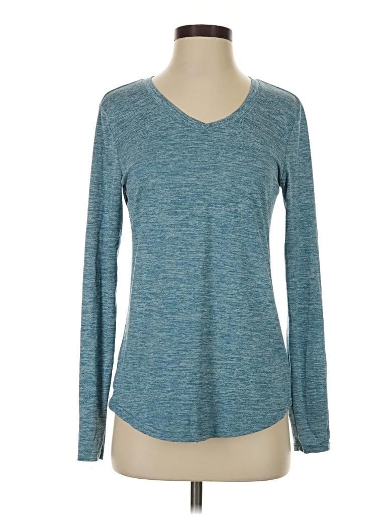 Pre-owned Danskin Long Sleeve T-shirt In Teal