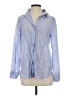 Cino 100% Cotton Stripes Blue Long Sleeve Button-Down Shirt Size XS - photo 1