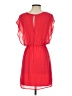 Buttons Solid Red Casual Dress Size S - photo 2