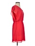 Buttons Solid Red Casual Dress Size S - photo 4