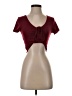 Unbranded Burgundy Short Sleeve Top Size XS - photo 1