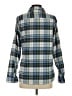 L.L.Bean Plaid Blue Long Sleeve Button-Down Shirt Size S - photo 2