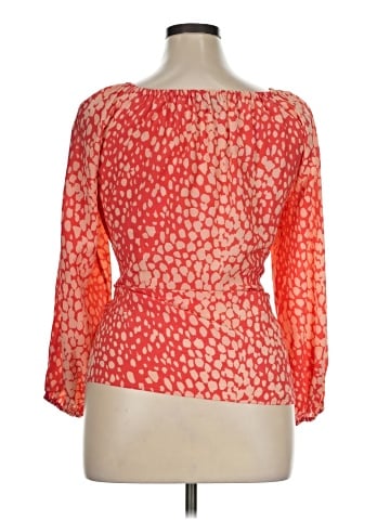 Lafayette 148 New York 3/4 Sleeve Silk Top (view 2)