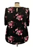 Torrid 100% Rayon Floral Black 3/4 Sleeve Blouse Size 4X Plus (4) - photo 2