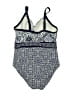 Lands' End Paisley Blue One Piece Swimsuit Size 8 - photo 2