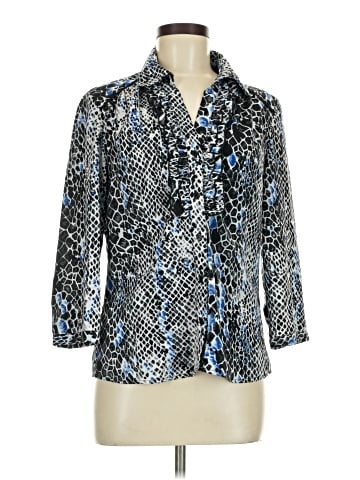 Fred David 3/4 Sleeve Button-Down Shirt (view 1)