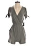 Express Solid Gray Green Romper Size XS - photo 1