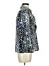 Fred David Blue 3/4 Sleeve Button-Down Shirt Size M - photo 4